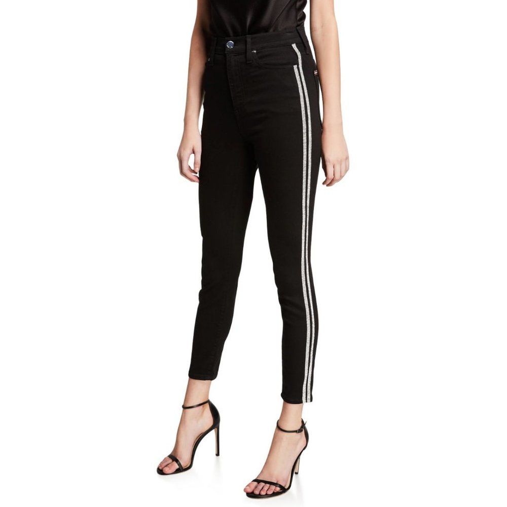 🌟SOLD🌟Alice+Olivia Good High-Rise Crystal Jeans